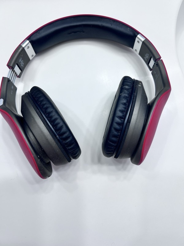 iHip Wireless Touch Control Headphones with Built-In Microphone Red