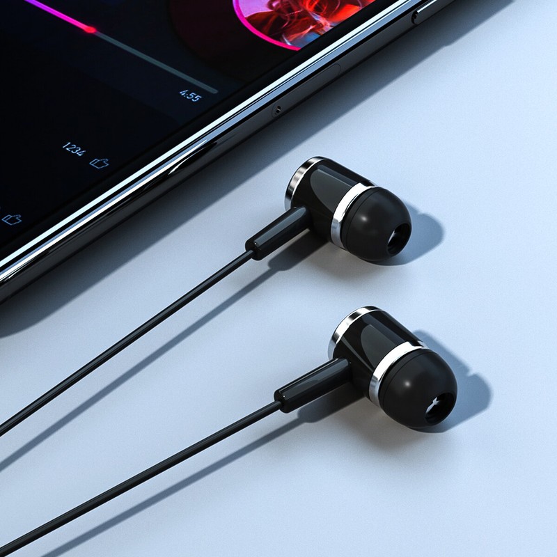 Type-C Digital Earbud in-Ear Headphones Black Wired Earbuds HiFi Stereo Noise gallery