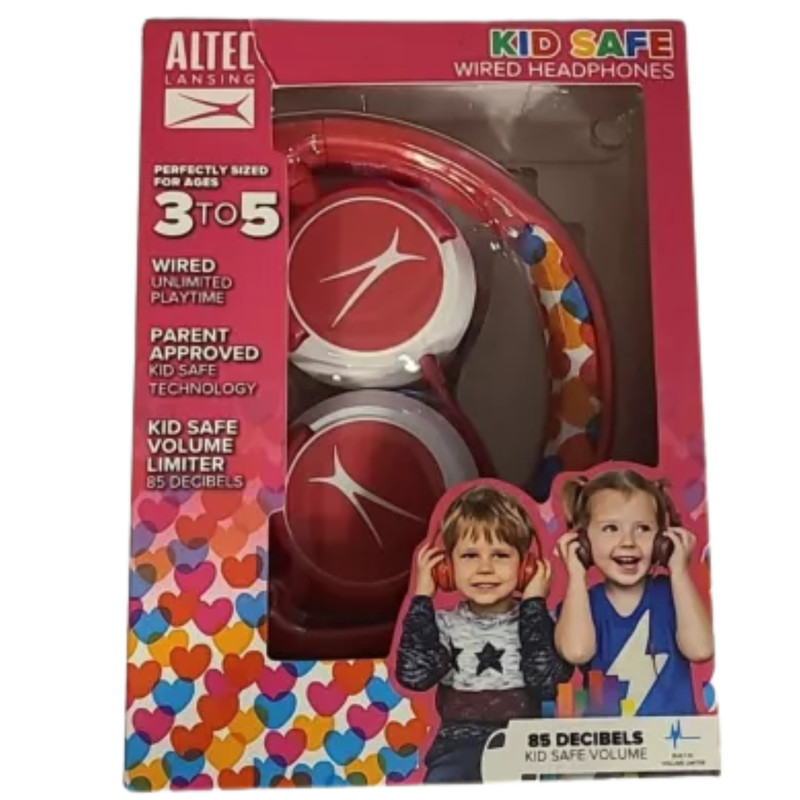 Wired Headphones Pink Ages 3-5 Kid Safe with Volume Limiter NEW