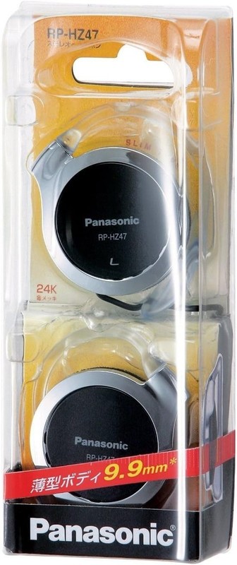 Panasonic Clip Earphone Headphones Black RP-HZ47-K Made in Japan New