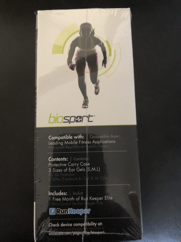 SMS Audio BioSport Biometric Earbuds with Heart Rate Monitor-Sport Yellow - NIB gallery