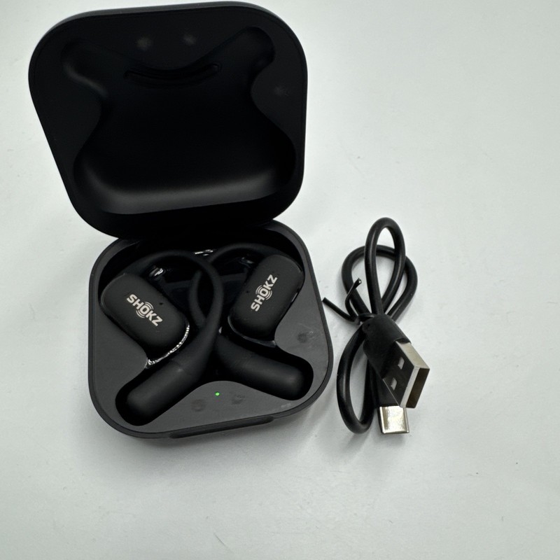 Shokz OpenFit T910 Wireless Open-Ear Bluetooth Earbuds Black Tested Works