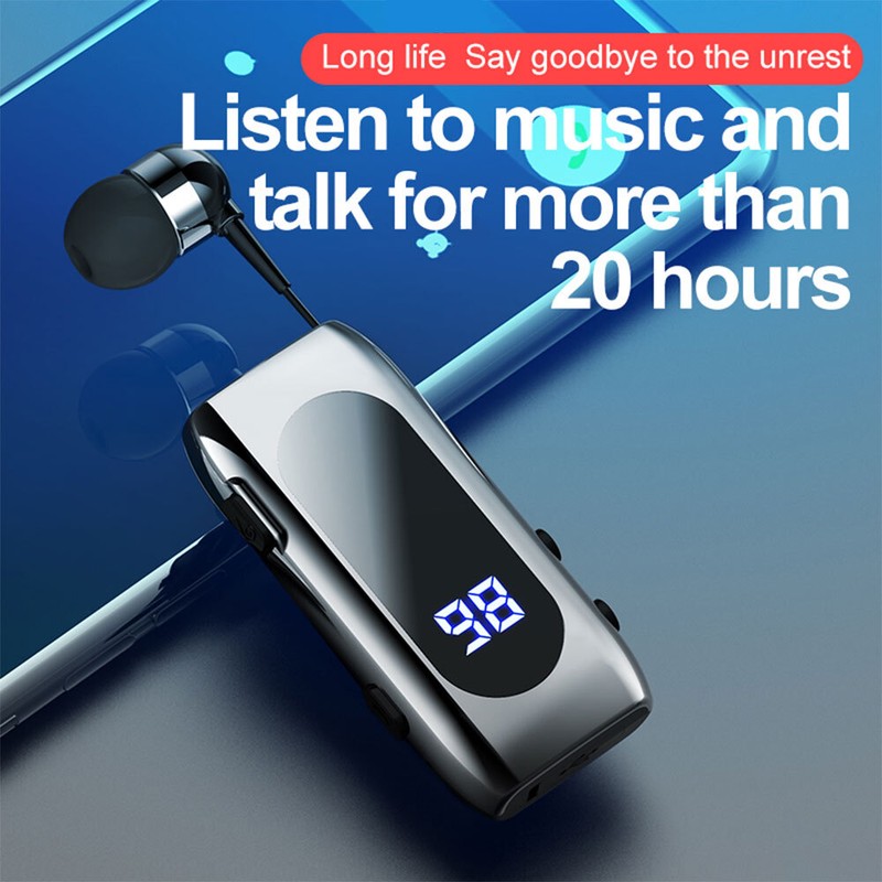 Wired Bluetooth 5.2 Wireless Earpiece Headphones Earbuds Handsfree Headset w Mic gallery