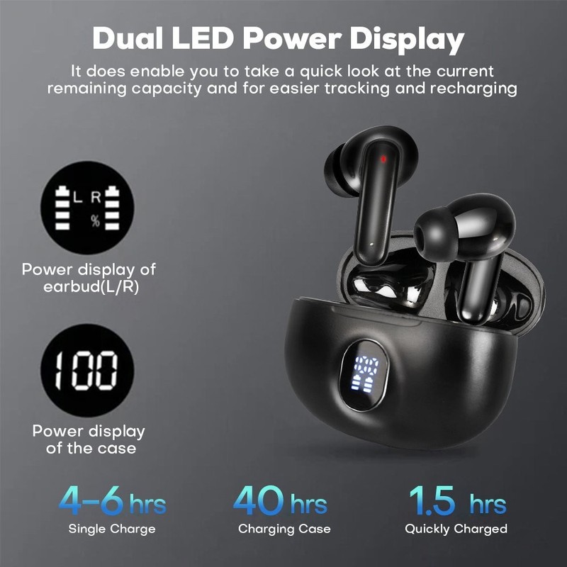 2026 Wireless Bluetooth 5.4 Earbuds Headphones For iPhone Samsung Galaxy Android gallery