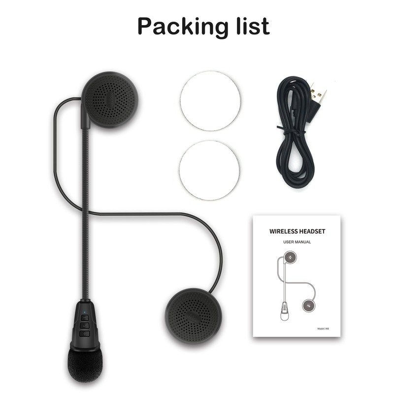 Rechargeable M8 Motorcycle Helmet Bluetooth 5.0 Headphone Stereo Headset gallery