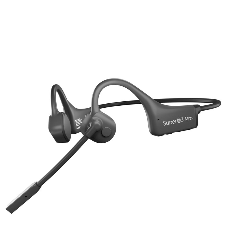 Bone Conduction Headphones with Boom Mic Bluetooth Open Ear Wireless Computer…
