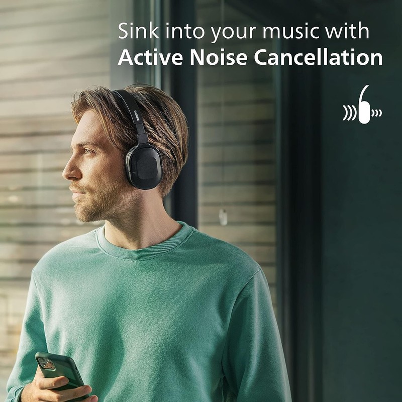 Philips Bluetooth Wireless Over ear Noise Cancelling Headphones. Flat Folding gallery
