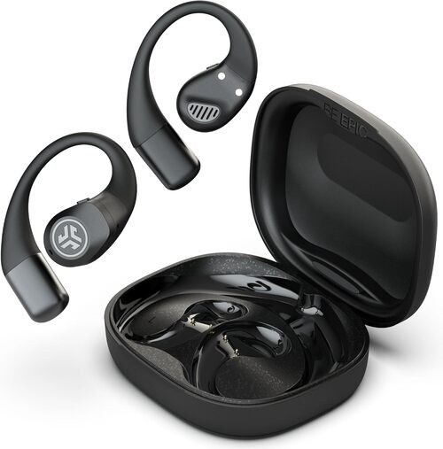 JLab Epic Open Sport Earhook Earbuds With Charging Case – EBEPOPSPRTBLK50WEB