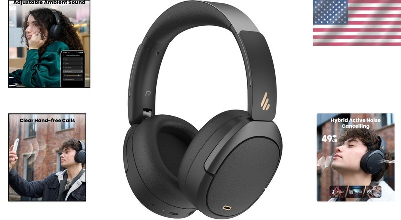 Luxury W80 Over Ear Headphones with Active Noise Cancelling & AI Clear Call gallery