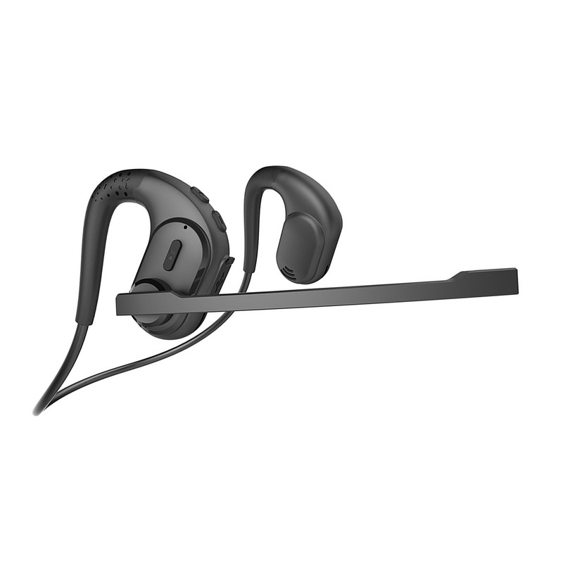 Black Bluetooth 5.3 Wireless Air Conduction Open Ear Headphones With Mic