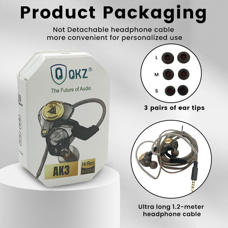 Wired Gaming Earbuds, Ak3File in Ear Monitors, Deep Bass Sound Wired Earbuds, Hi gallery