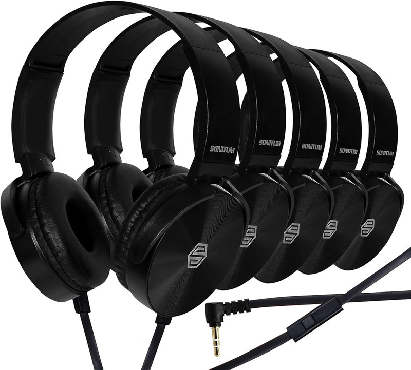 Premium Classroom Headphone & Mic Set 3.5Mm Jack Stereo Sound Earphones with Mic gallery