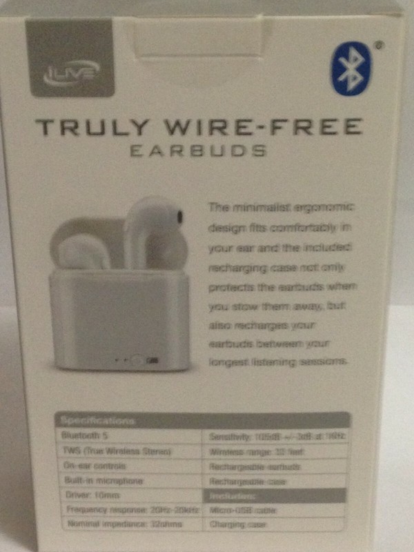 ILive Truly Wire - Free Blue Tooth Ear Buds. Factory New in box. Charging case. gallery