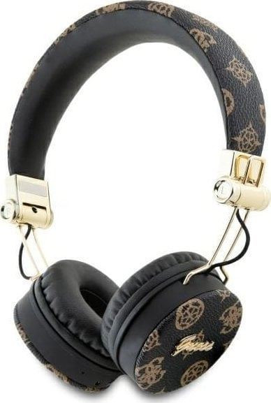 Guess 4G Peony Script Round Shape ENC Bluetooth On Ear Headphones Black