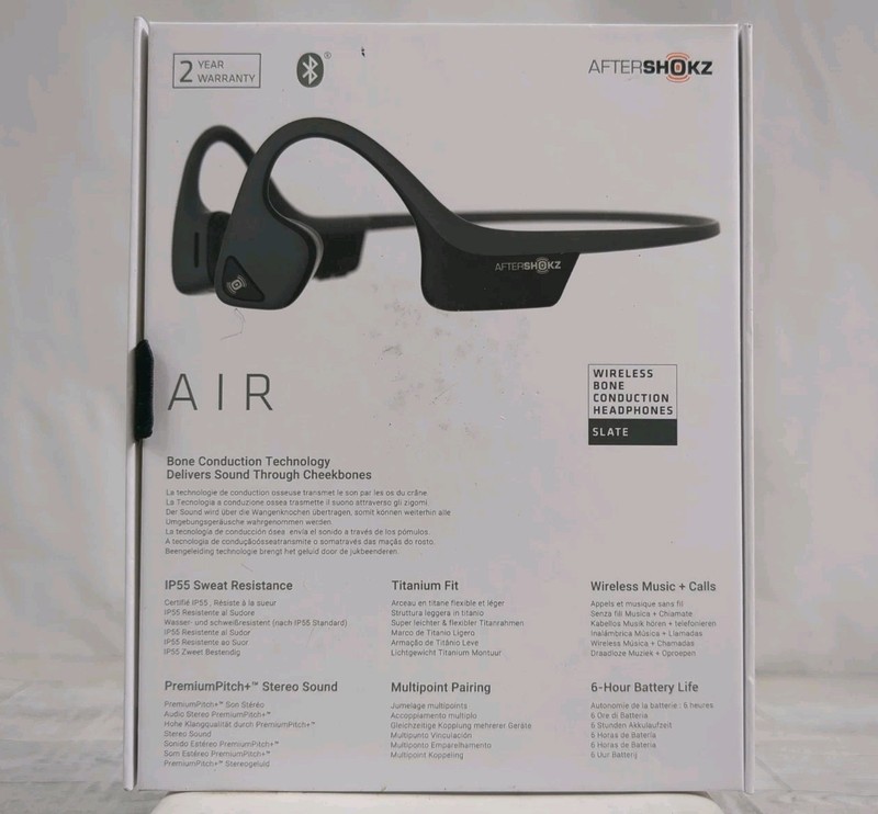 AfterShokz Air Open Ear Wireless Bone Conduction Headphones -Slate Gray gallery