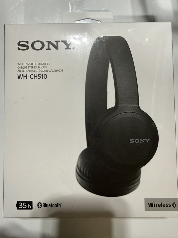Sony WH-CH510 Wireless Headphones, Bluetooth, Adjustable Headband, Black