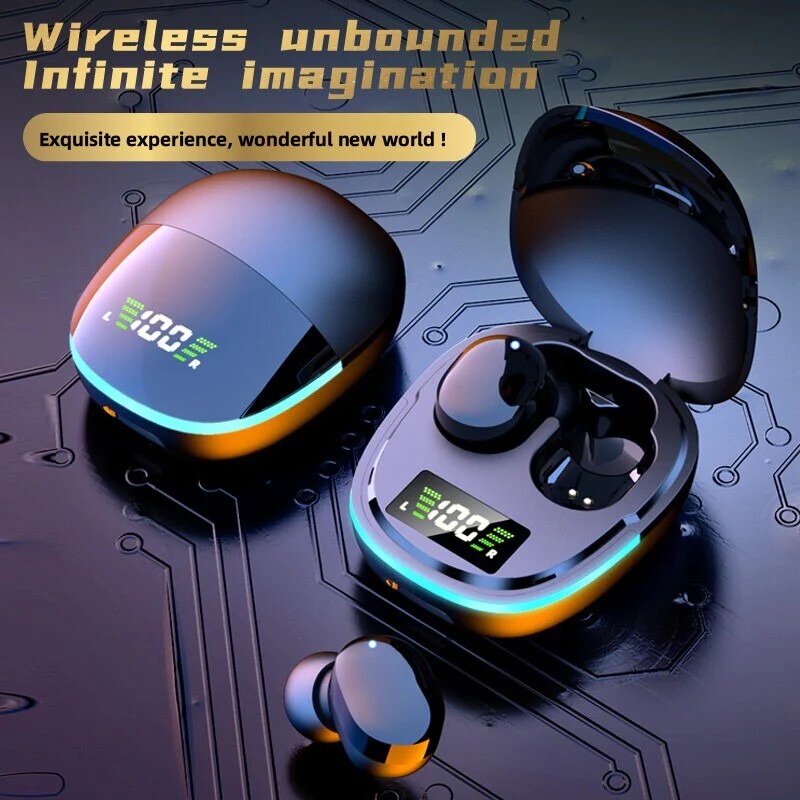 TWS G9S Wireless Headphones Bluetooth 5.1 Earphones HiFi Sound IPX4  