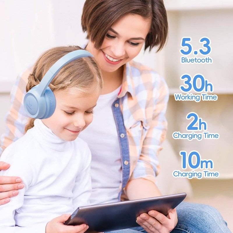 Kids Bluetooth Headphones Wireless 85dB Volume Limiter 30H Playtime gallery