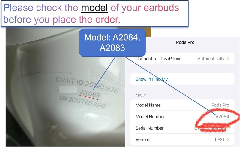 Genuine Right Earbud Replacement for Air Pro 1 - Compatibility with A2190 Case gallery