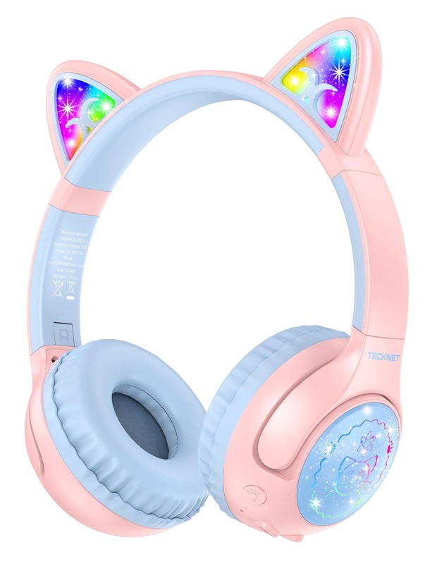 Cat Ear Kids Bluetooth Headphones, Kids Headphones Wireless with Detachable C…