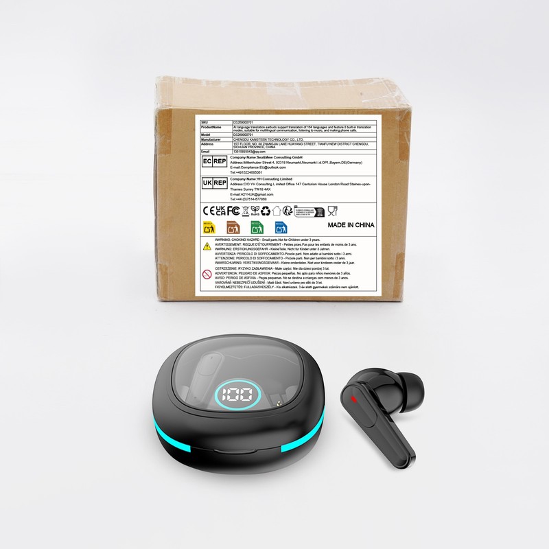 Real-Time AI Translation Earbuds with 164 Languages for Travel Business Learning gallery