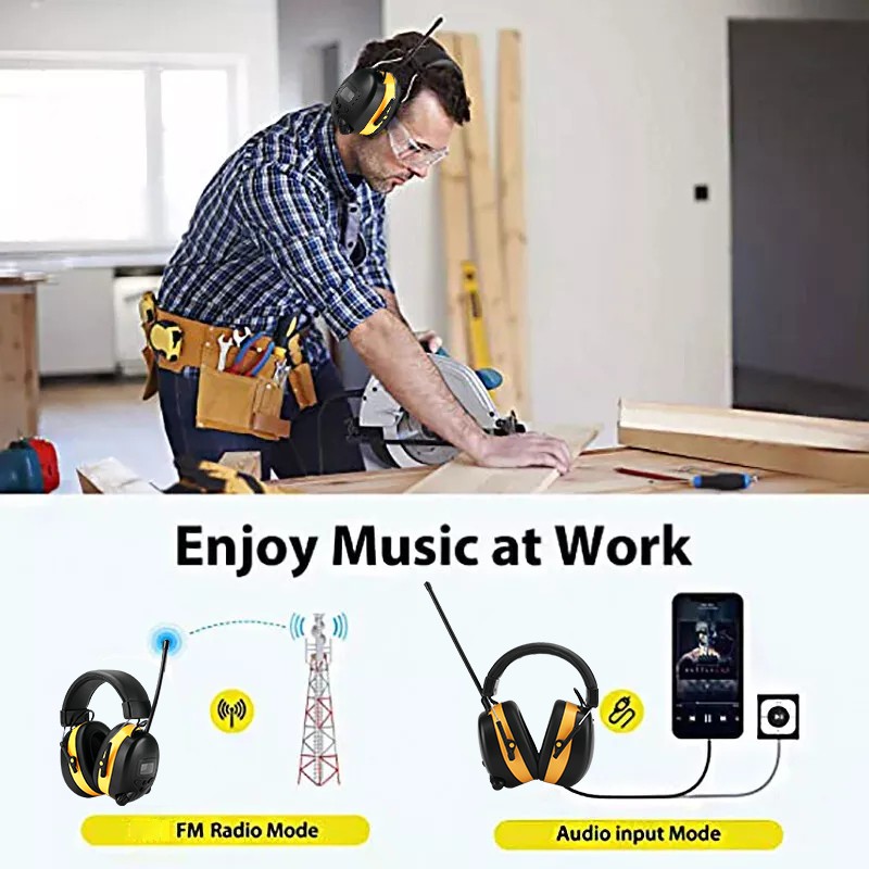 FM Radio Headphones Digital Display Noise Reduction Ear Muffs Hearing Protection gallery