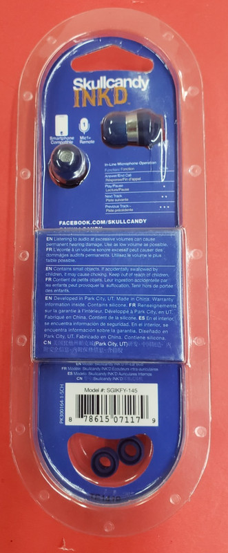 Skullcandy Ink’d 2.0 Wired In-Ear Headphones with Mic & Remote Chelsea Football gallery