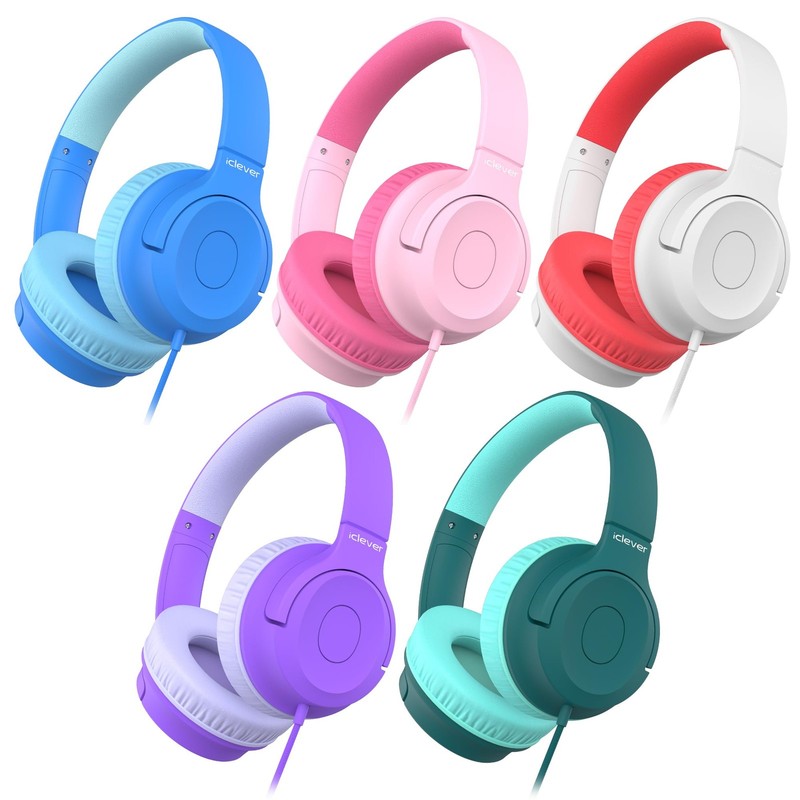 Headphones for School K-12, 85dBA Safe Volume, Tangle Free, 3.5mm Jack, HD St…