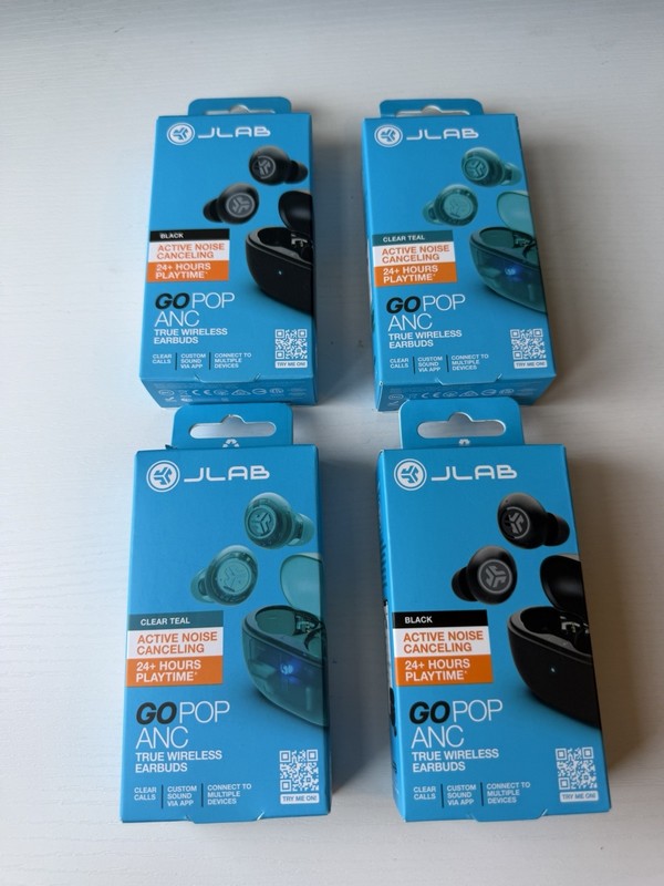 JLab GO POP ANC True Wireless In-Ear Earbuds ANC Bluetooth Black/Teal