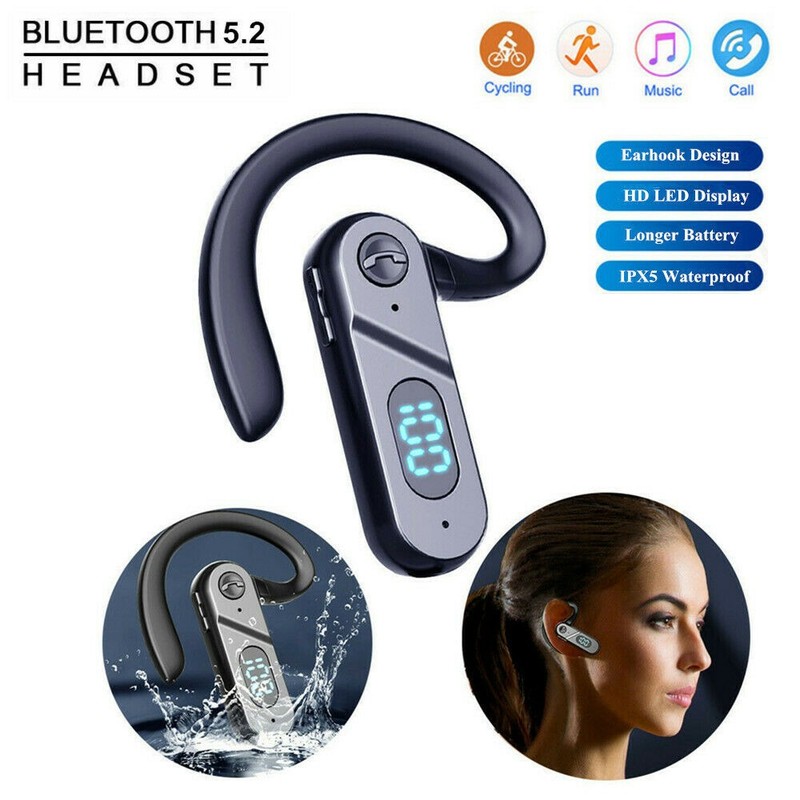 Business Bluetooth 5.2 Earpiece IPX5 Outdoor Sports Bluetooth Headset Trucker c