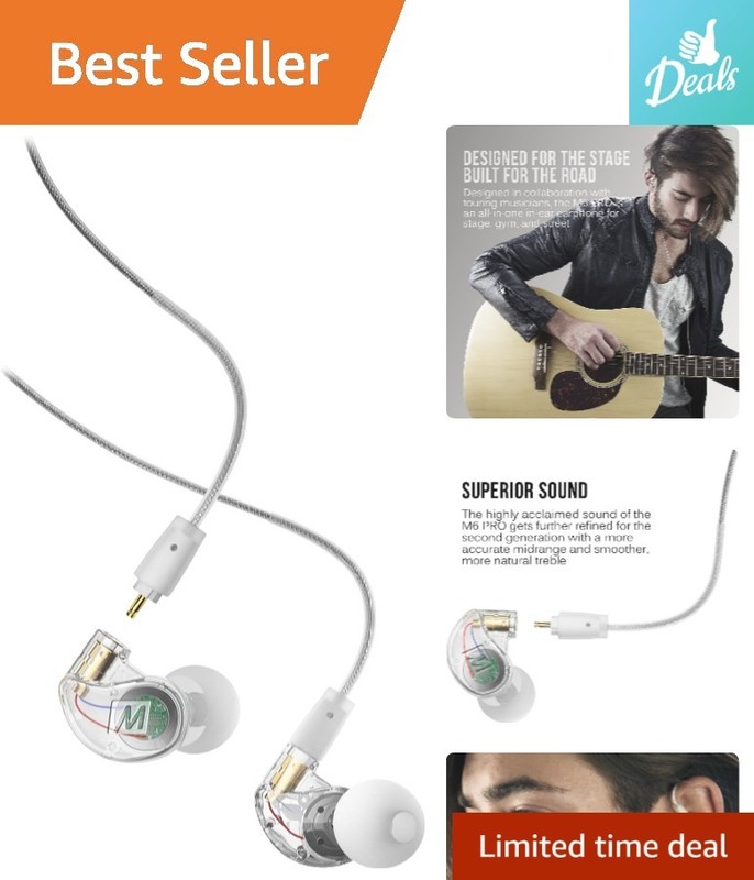 M6 PRO In Ear Monitors: 2nd Gen Professional Headphones, Noise Isolating & Clear