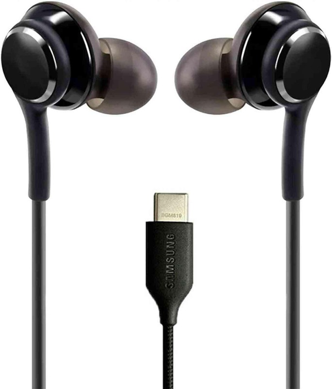 USB-C Stereo Headphones with Microphone for Samsung Galaxy S20 Ultra Hi-Fi Sound