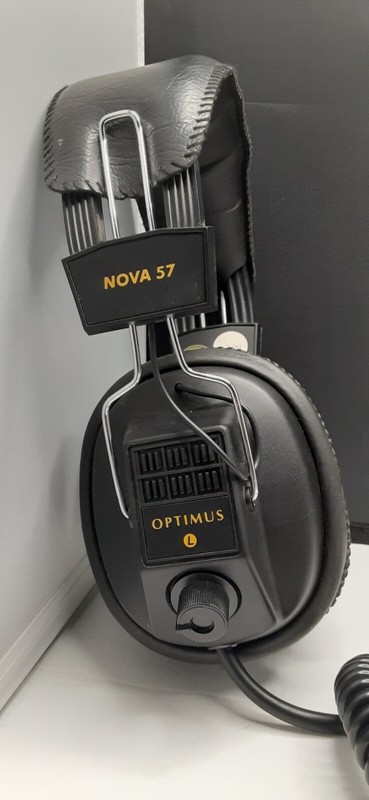 Vintage Optimus Nova 57 Headphones in Black