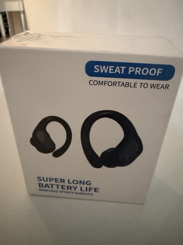 HAOYUYAN BX17 Wireless Ear-hook Earbuds Sweat-Proof, Mic, Sports, Black