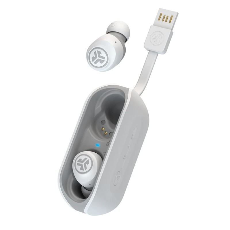 JLab Audio Go Air True Wireless Bluetooth Earbuds + Charging Case - White/Gray gallery
