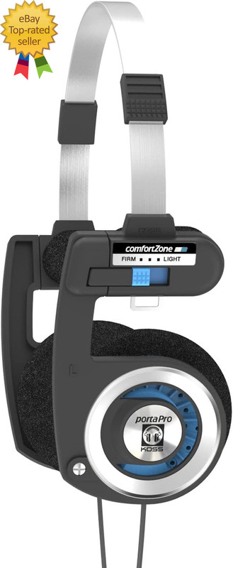 Porta Pro Classic On Ear Headphones Retro Style 3.5Mm Wired Plug Durable Black