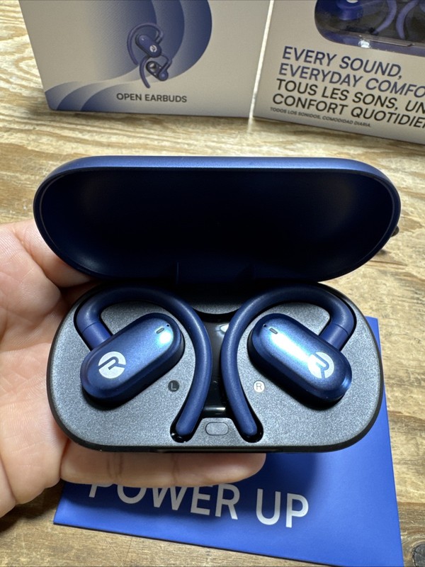 Raycon Open Earbuds True Wireless Open Ear Bluetooth Headphones Hook Design BLUE gallery