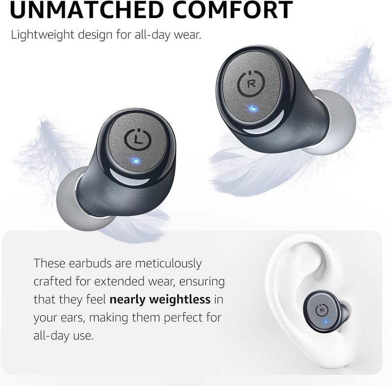 TOZO T10 Wireless Earbuds Bluetooth 5.3 55H Playtime Waterproof Charging Case gallery