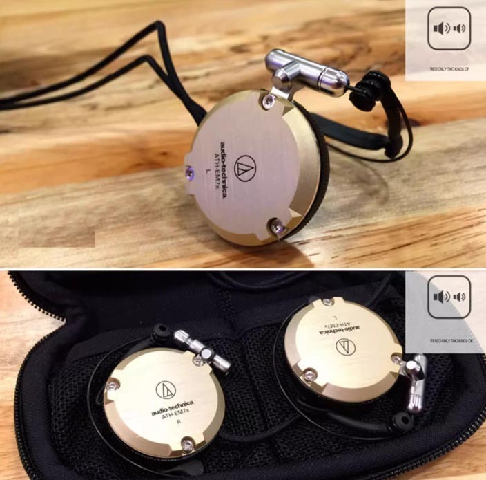 ATH-EM7X Adjustable Aluminum Clip-On Headphone Heavy Bass Earhook