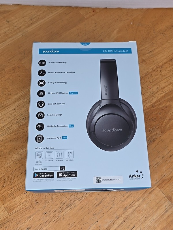 Soundcore by Anker Life Q20 Upgraded Wireless Noise Cancelling Headphones Black gallery