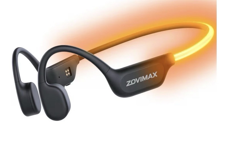 X500 Bone Conduction Headphones with LED Safety Light Open Ear Bluetooth Headset