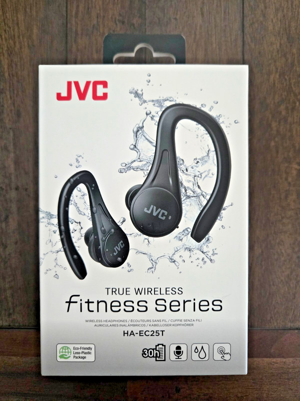 JVC True Wireless Fitness Series HA-EC25T Bluetooth Earbuds w/Earhook NEW SEALED