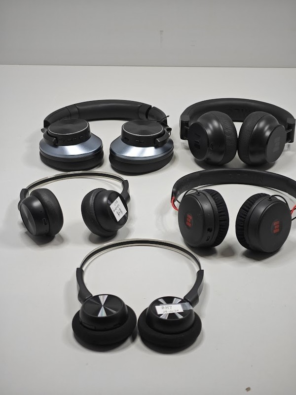 Lot of 5 Untested Miiego Headphones - Various Colors & Models gallery