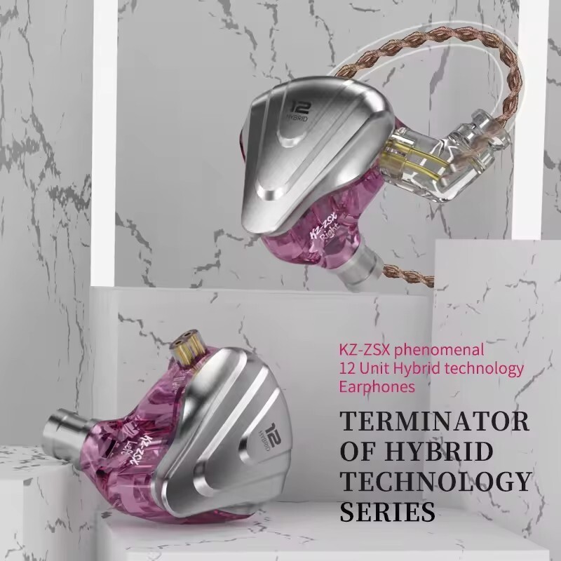 KZ ZSX Terminator Metal Headset 5BA+1DD Hybrid 12 drivers HIFI Bass Earbuds gallery