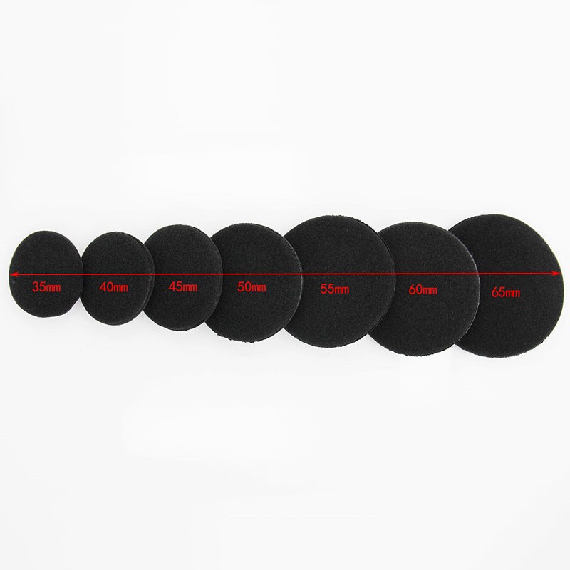 35/40/45/50/55/60/65MM Headphone Ear Foam Pad Cover Replacement - 10 Pairs Black gallery