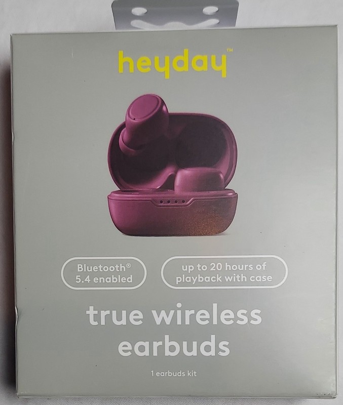 heyday™ True Wireless Earbuds W/ Case Bluetooth 5.4 – Dark Cherry (DF)