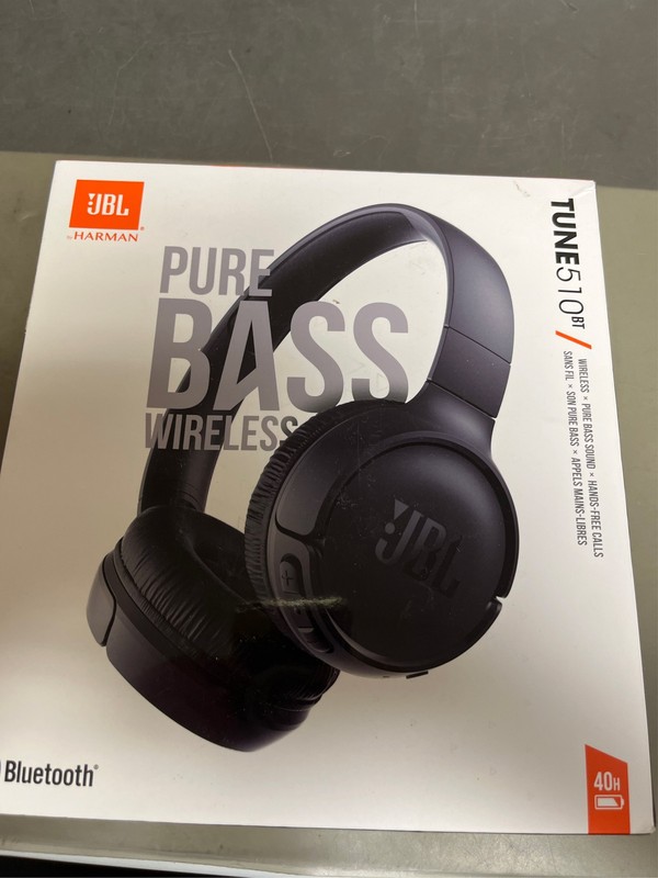JBL Tune 510BT: Wireless On-Ear Headphones with Purebass Sound – Black