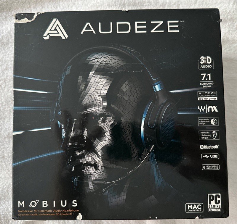 Audeze Mobius Over the Ear Wireless Gaming Headphones – Black