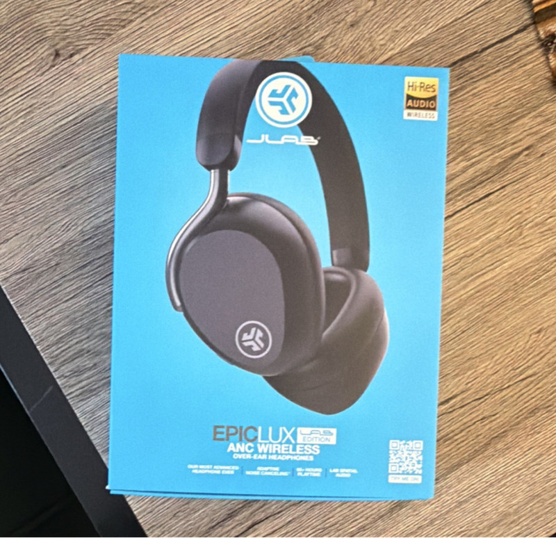 JLab Epic Lux ANC Edition Over-Ear Wireless Headphones Hi-Res w/ Mic Black