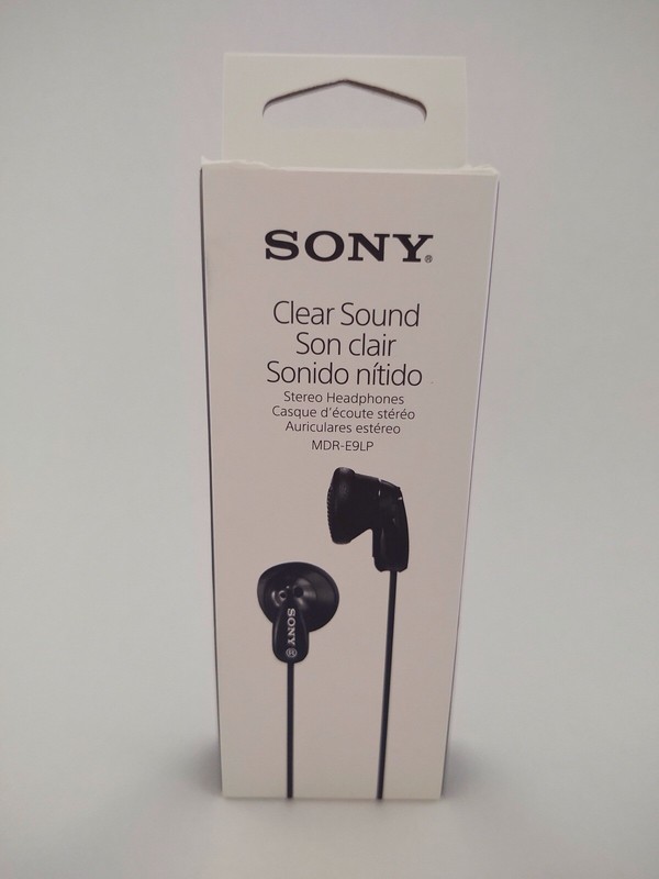 Sony Clear Sound Stereo In Ear Earbuds Black 1.2m Cable 3.5mm Jack MDR-E9LP